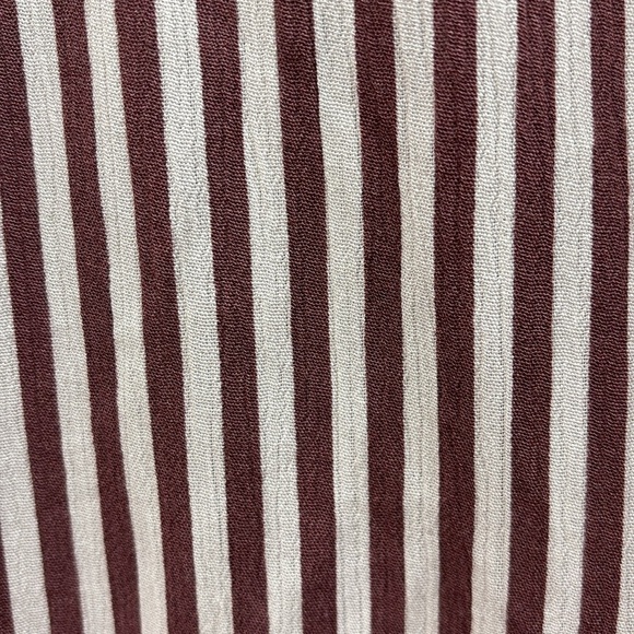 Torrid Gauze Striped Open Front Shirt Tunic Kimono Burgundy - Picture 9 of 9